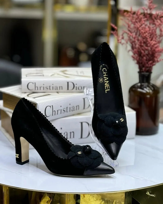 Floral Heel Pumps - Faizah Outlet