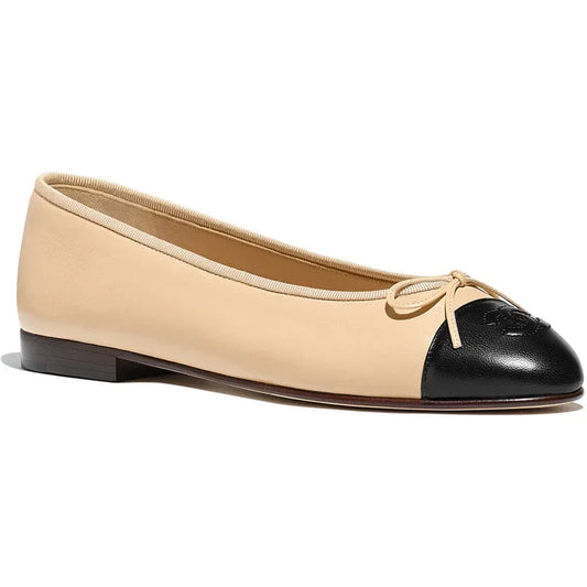 Elegant Lambskin Ballerina Flats - Faizah Outlet