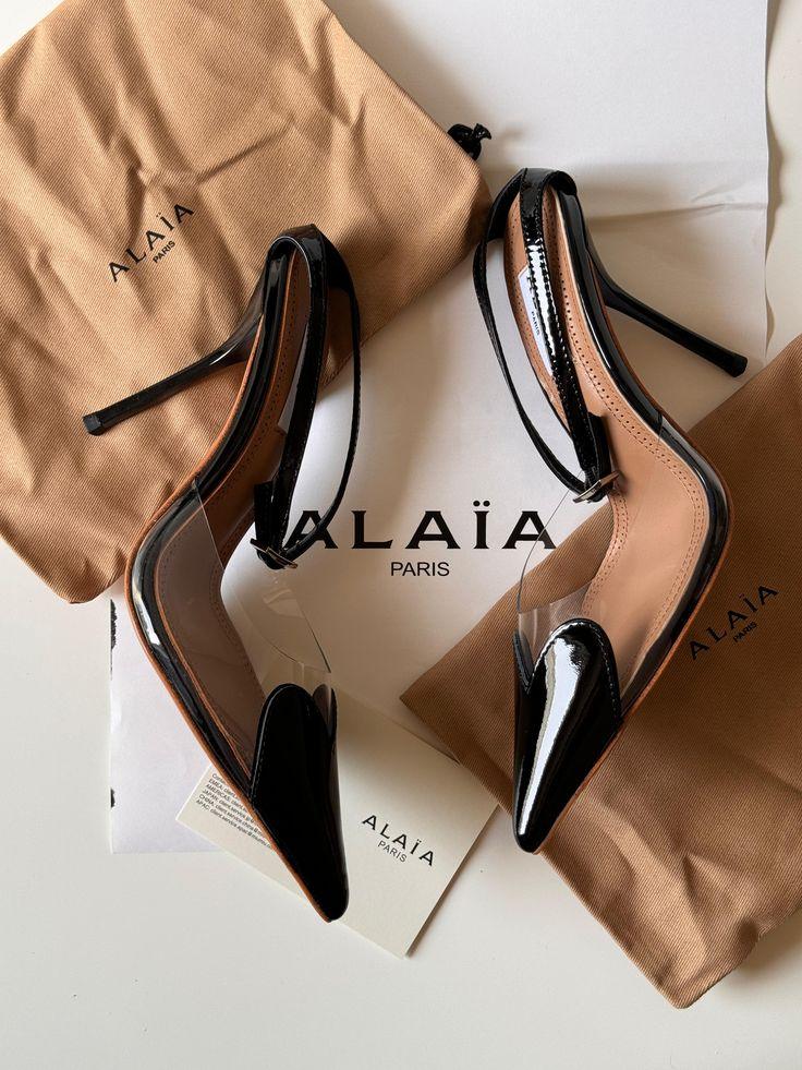 Sculpted Leather Heels - Faizah Outlet