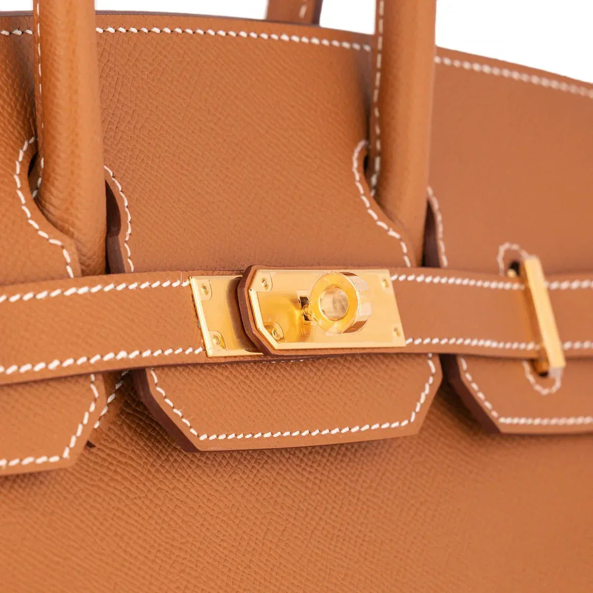Premium Togo Leather Gold Handbag - Faizah Outlet