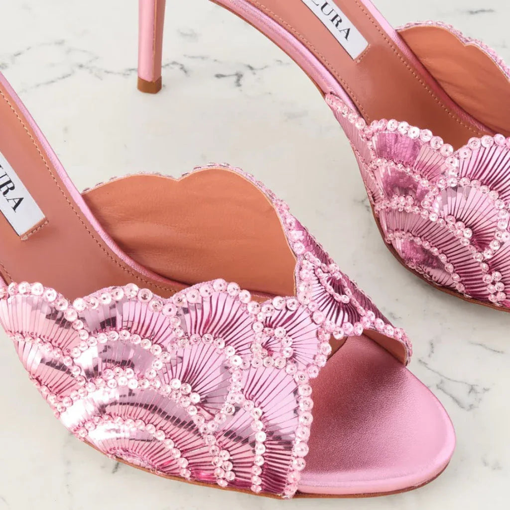 Crystal Glam Slip-On Mules - Faizah Outlet