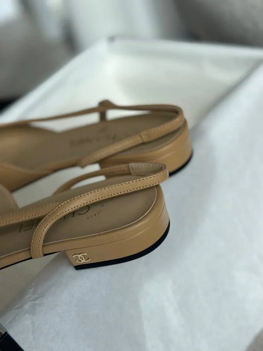 Elegant Flat Slingbacks - Faizah Outlet