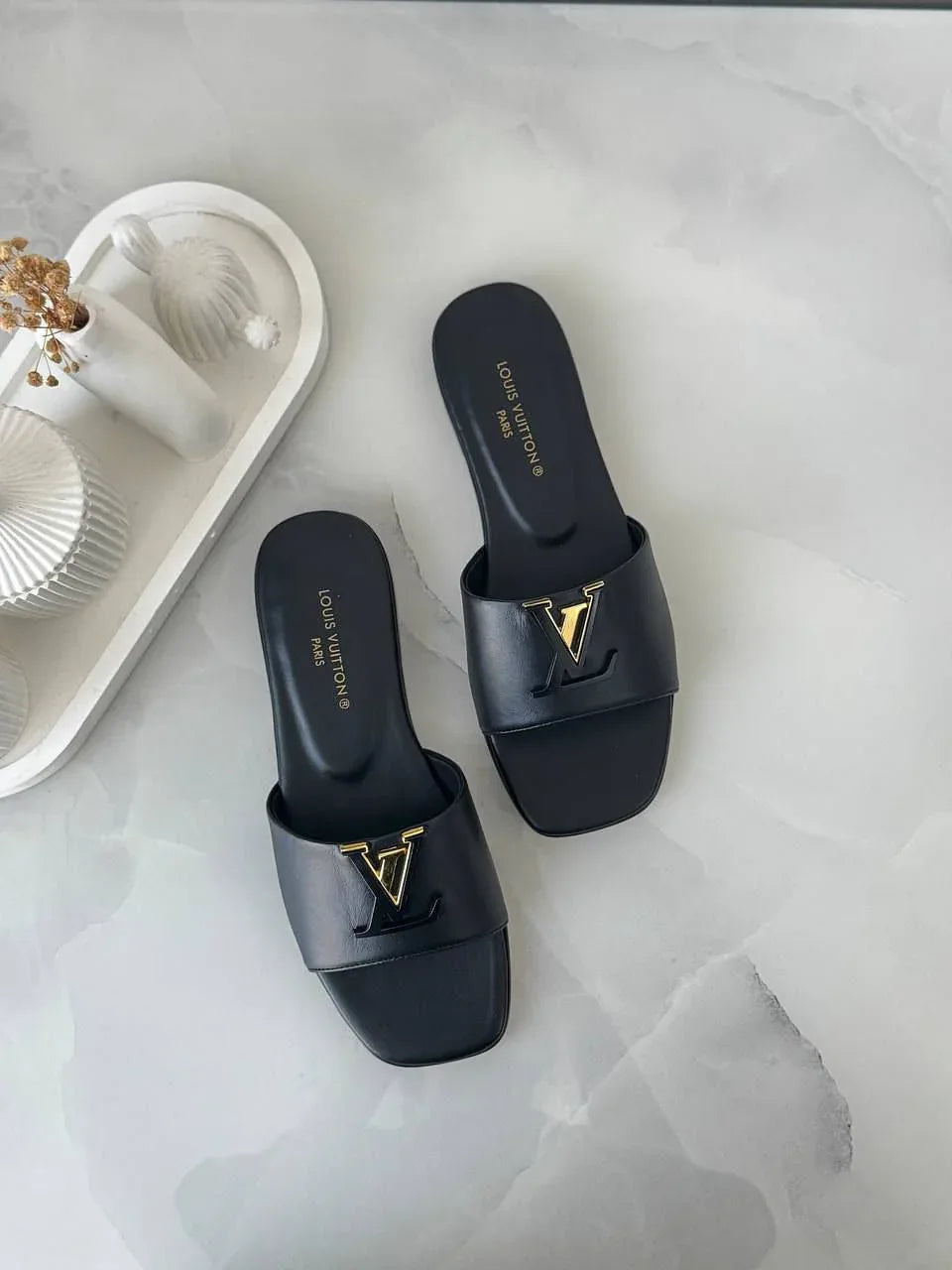 Elegant Calf Leather Mules - Faizah Outlet