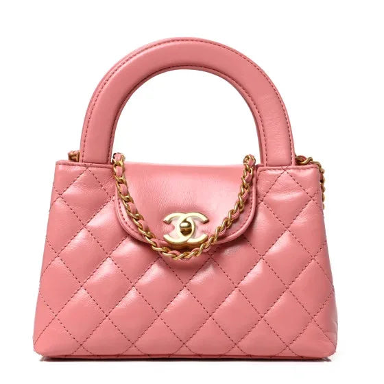 Chanel Pink Calfskin Mini Kelly Shopper - Faizah Outlet