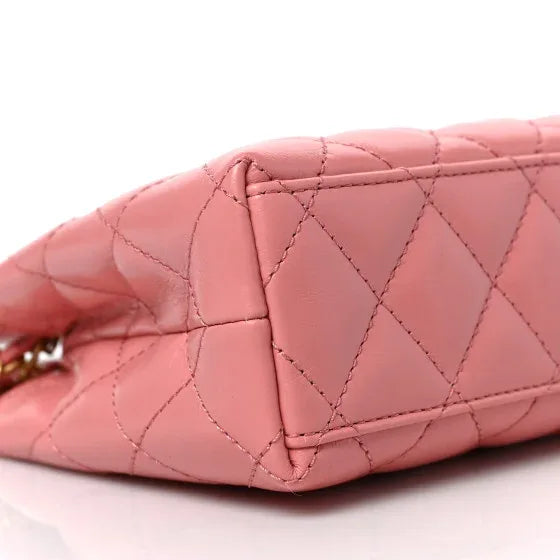 Chanel Pink Calfskin Mini Kelly Shopper - Faizah Outlet