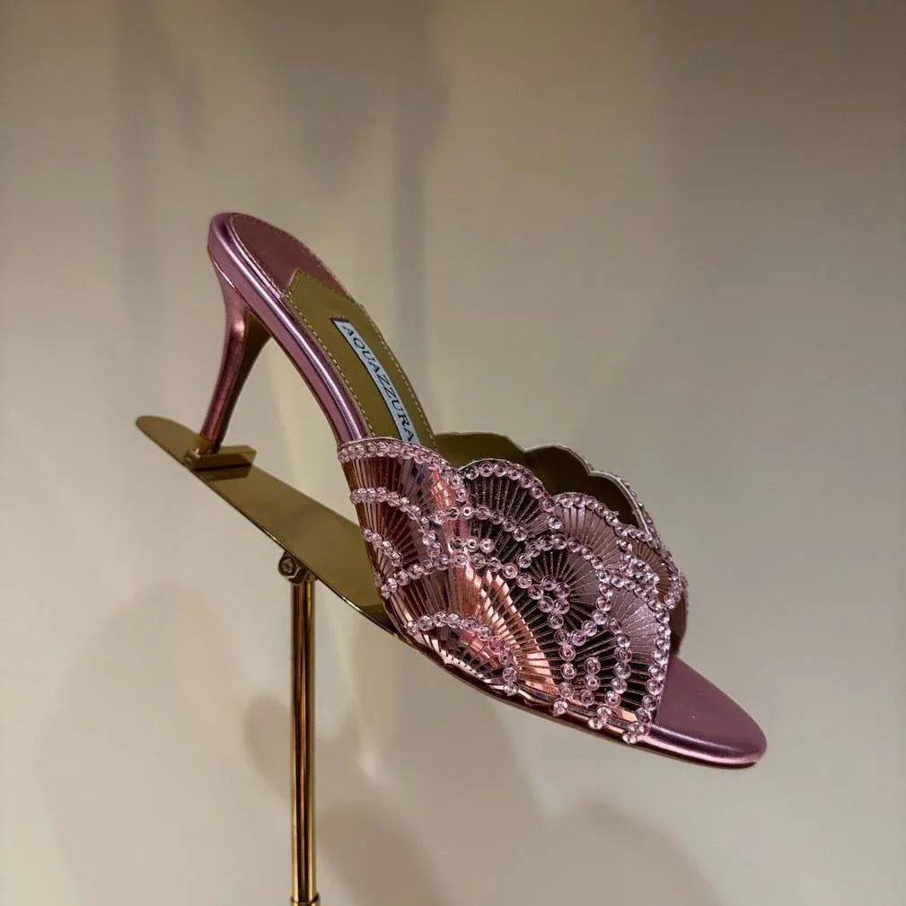 Crystal Glam Slip-On Mules - Faizah Outlet