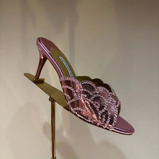 Crystal Glam Slip-On Mules - Faizah Outlet