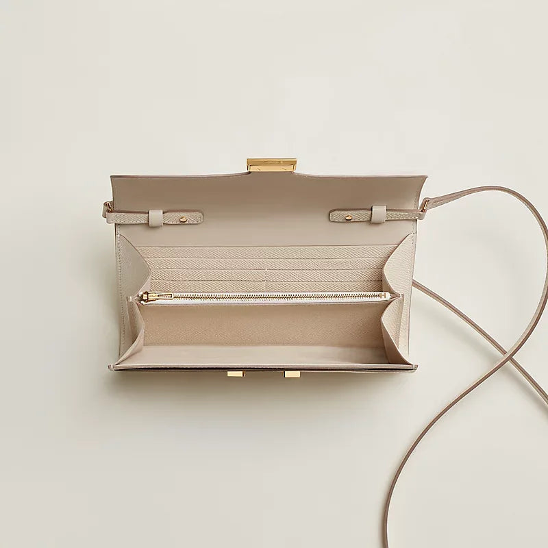 Designer Long Wallet in Epsom Calfskin - Faizah Outlet