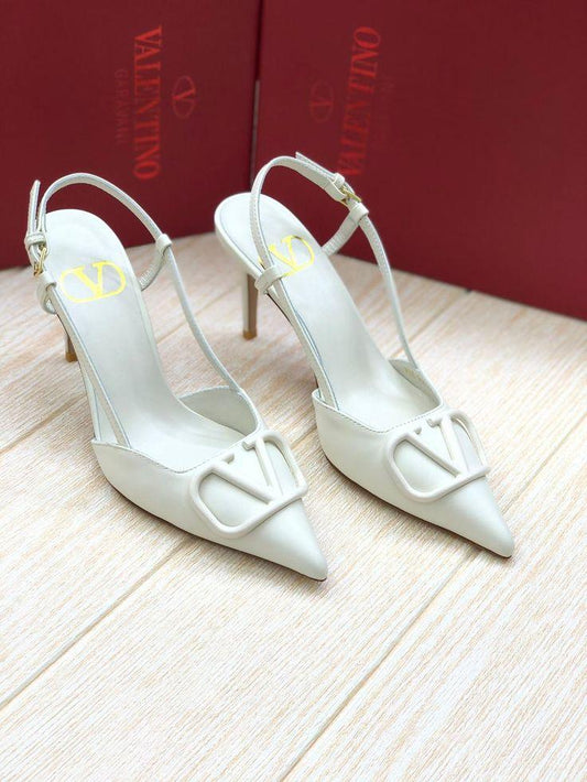 Studded Leather Heels - Faizah Outlet