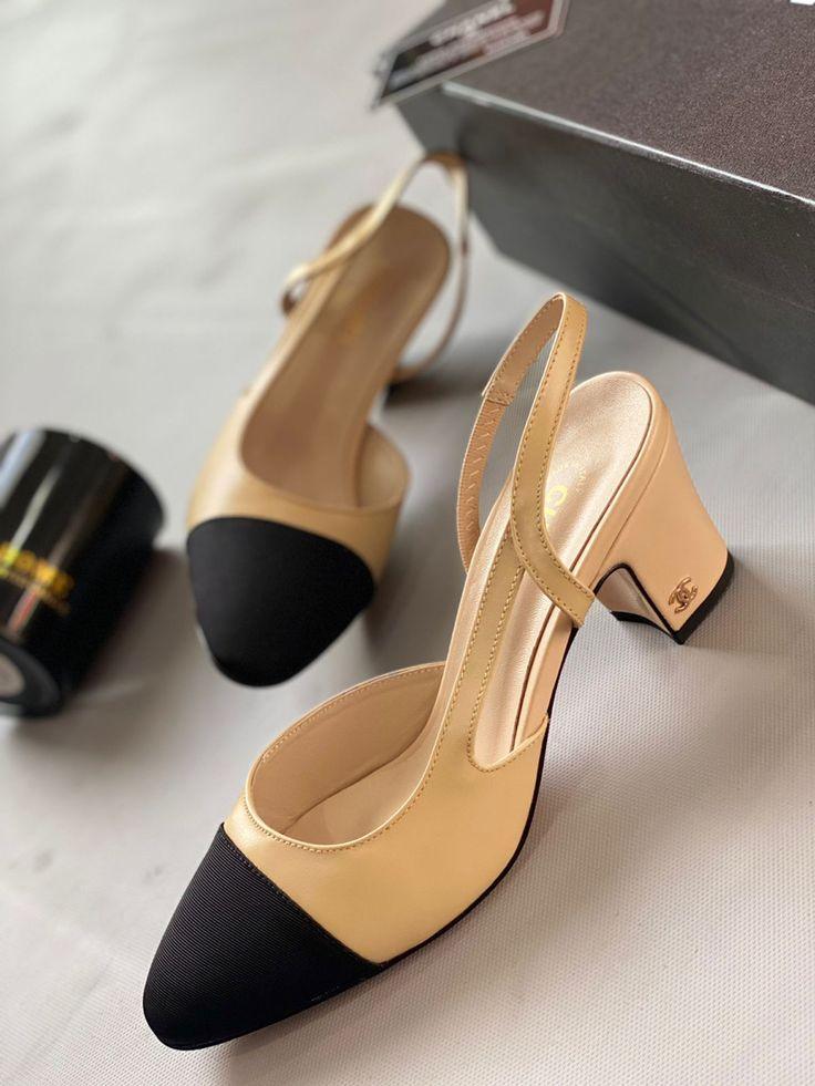 Classic Two-Tone Slingbacks - Faizah Outlet