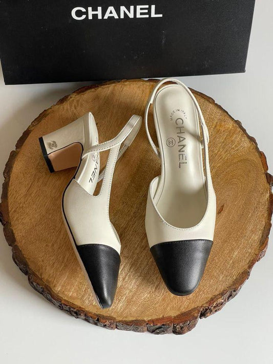 Classic Two-Tone Slingbacks - Faizah Outlet