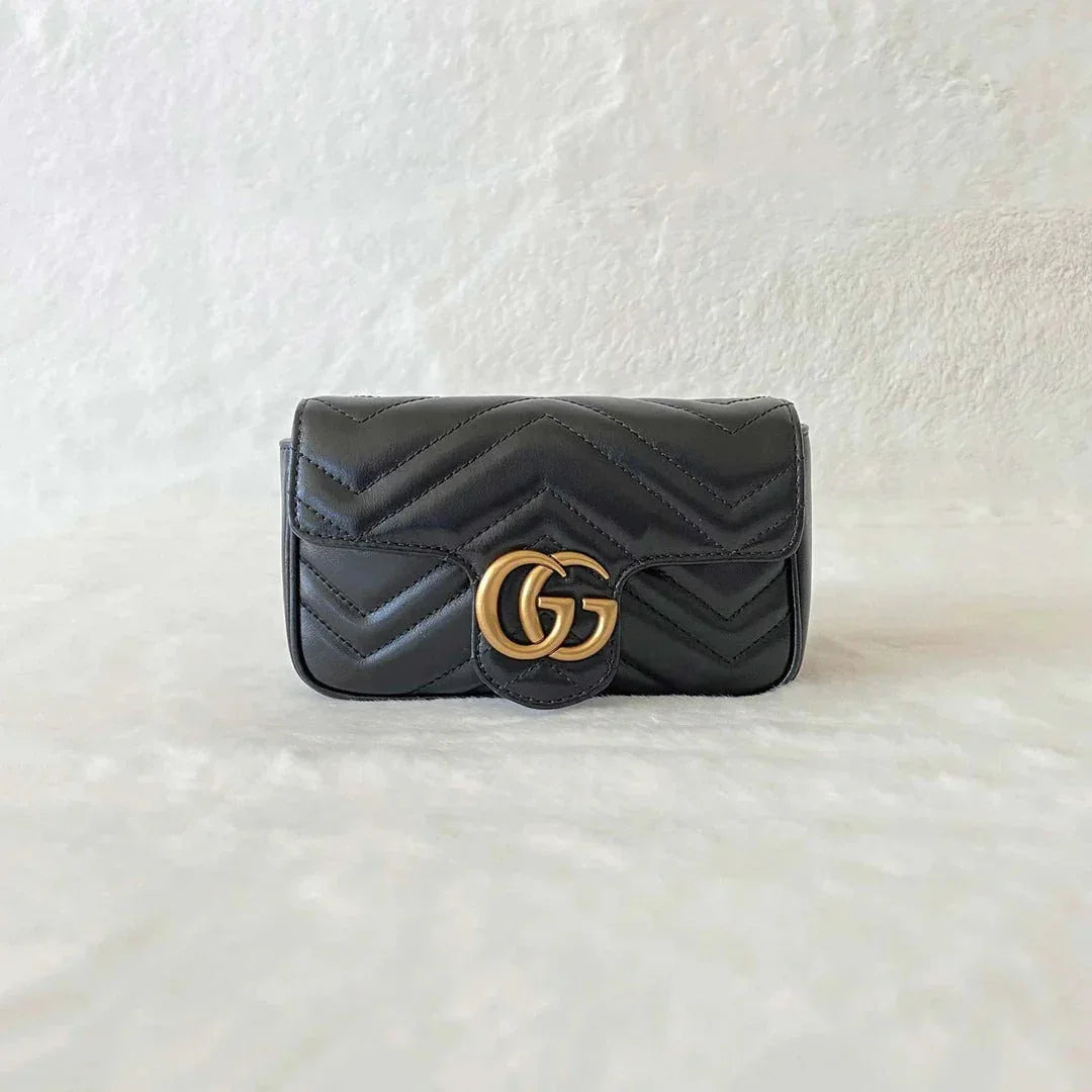Black Matelassé Super Mini Bag - Faizah Outlet