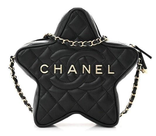 CHANEL Lambskin Quilted Walk of Fame Star Bag - Faizah Outlet