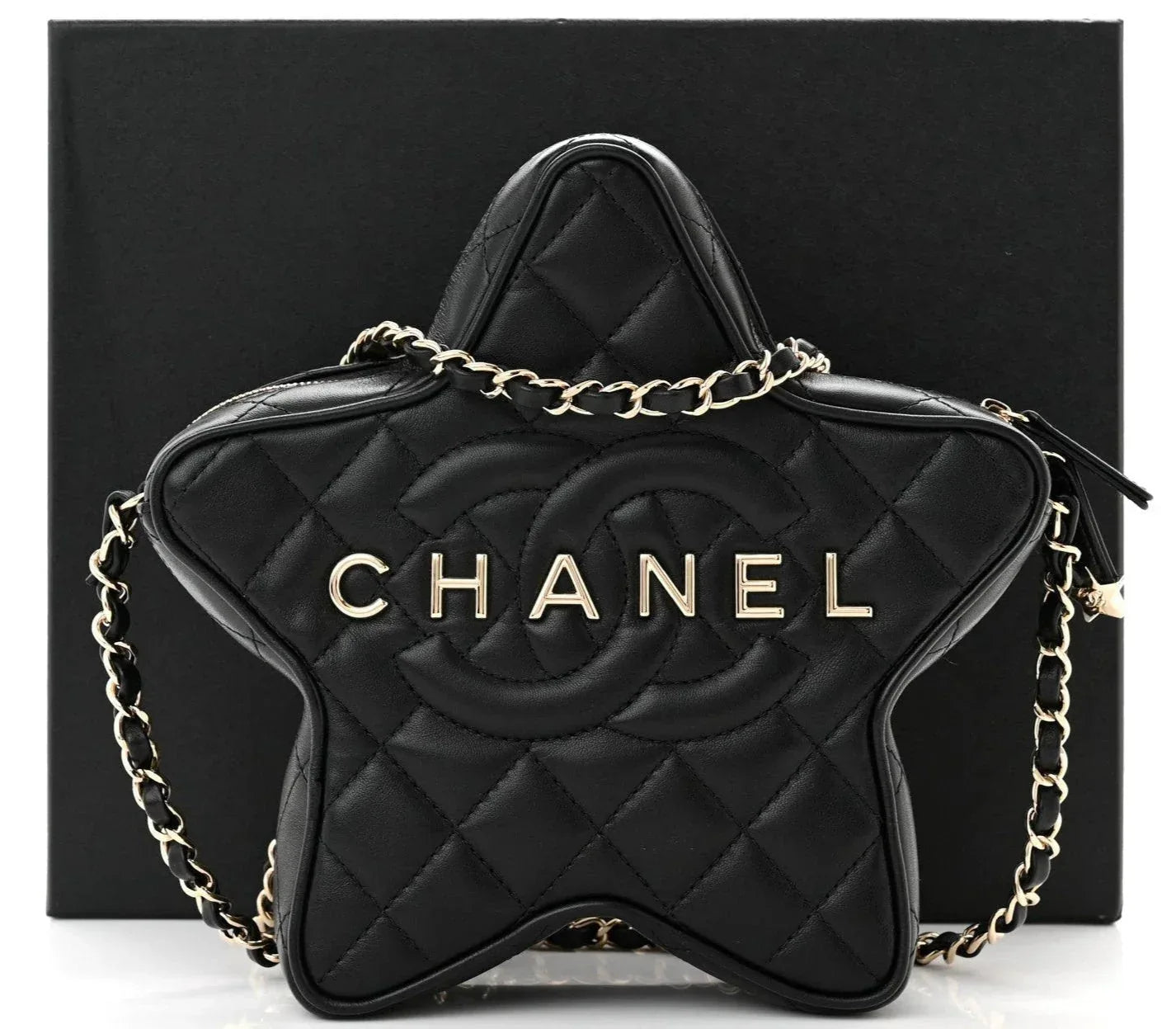 CHANEL Lambskin Quilted Walk of Fame Star Bag - Faizah Outlet