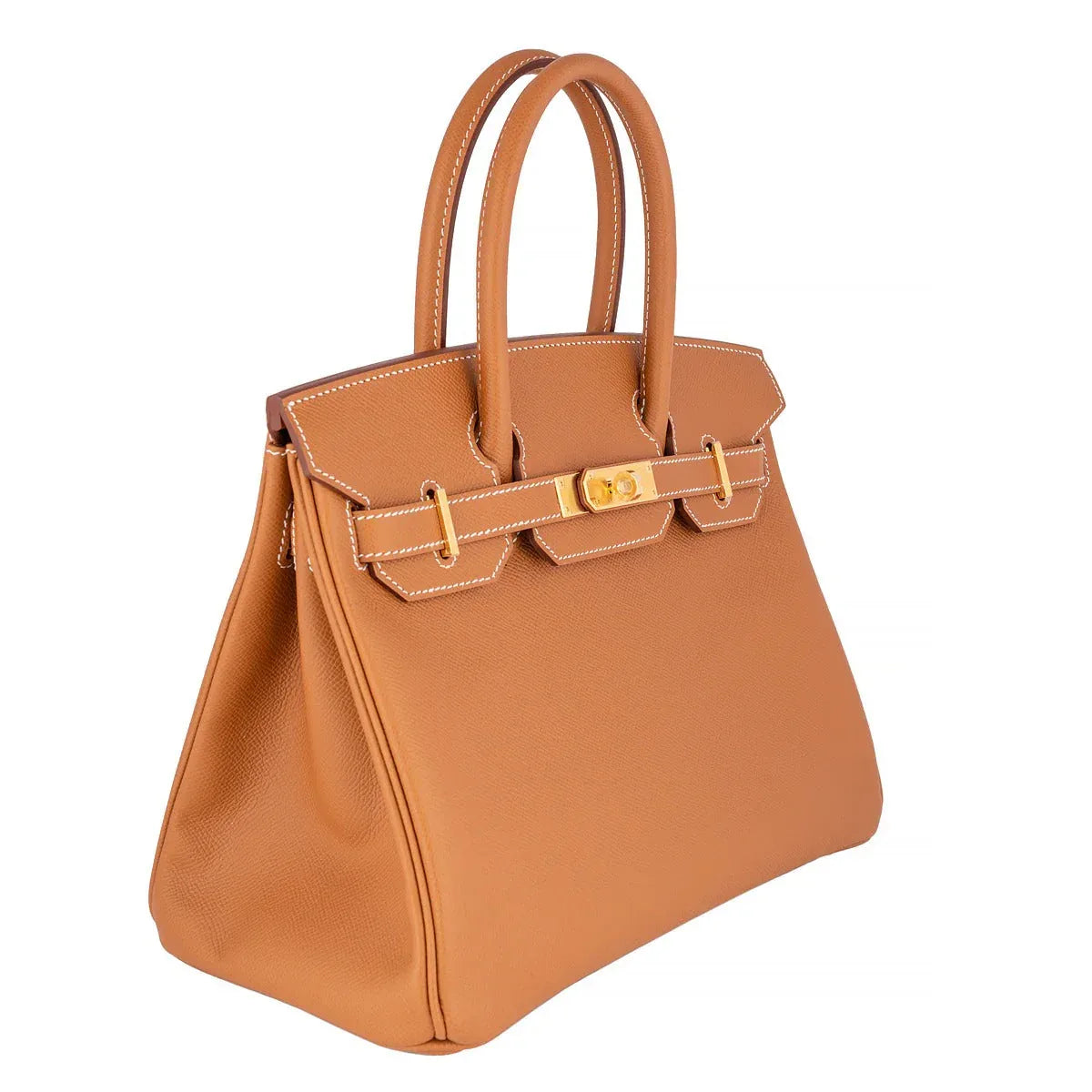 Premium Togo Leather Gold Handbag - Faizah Outlet