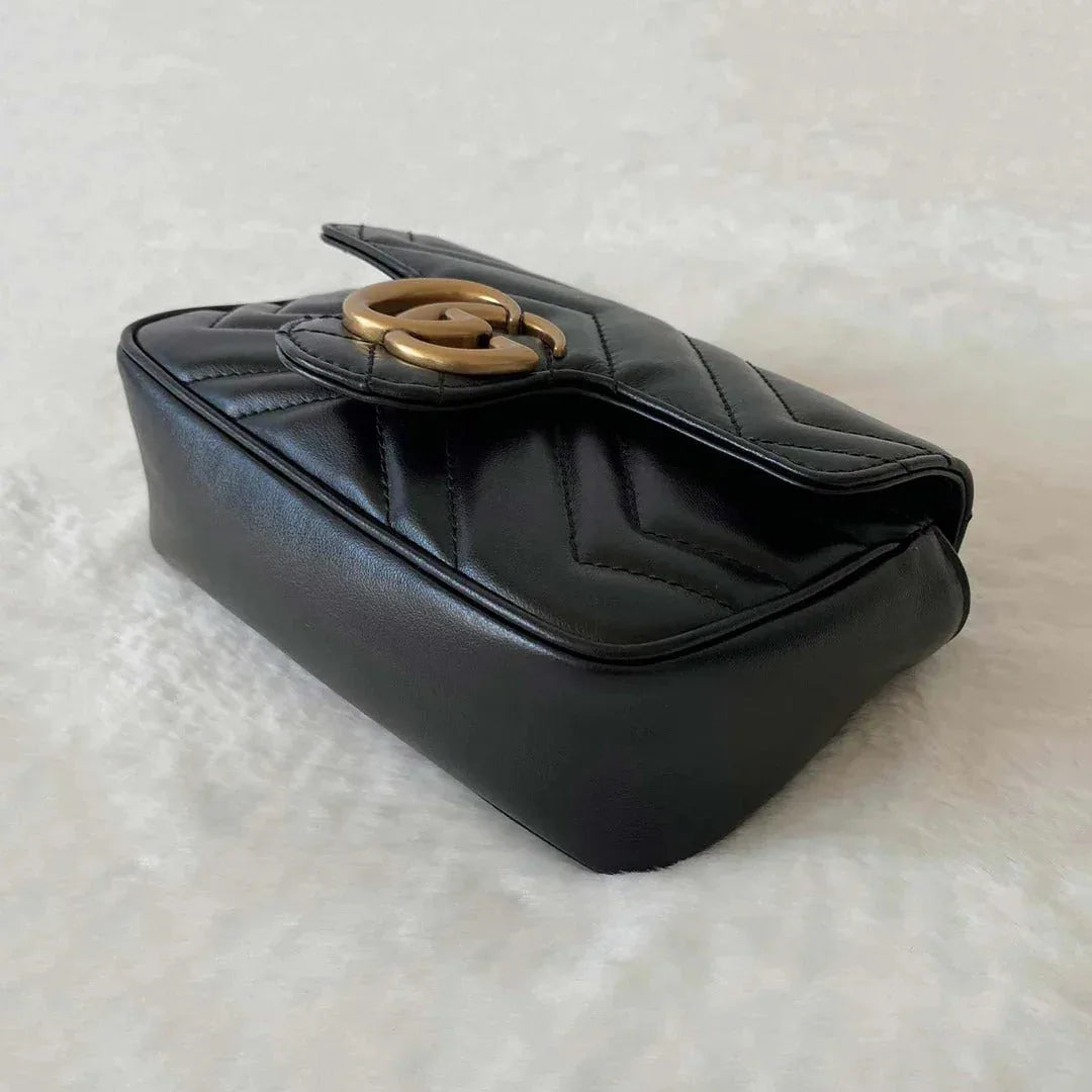 Black Matelassé Super Mini Bag - Faizah Outlet