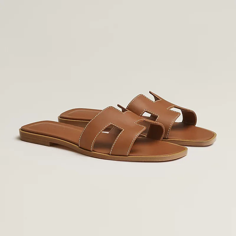 Elegant Calfskin Sandals - Faizah Outlet