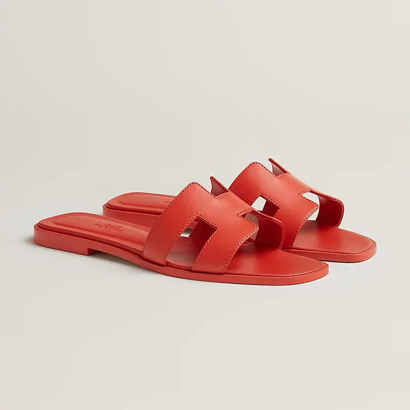 Elegant Calfskin Sandals - Faizah Outlet