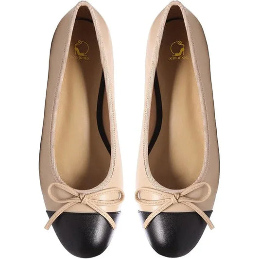 Elegant Lambskin Ballerina Flats - Faizah Outlet